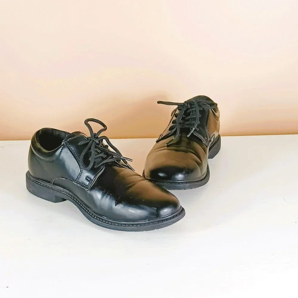 Stacy Adams Boys Black Oxford Shoes 4 Lace Up Dress Shoes